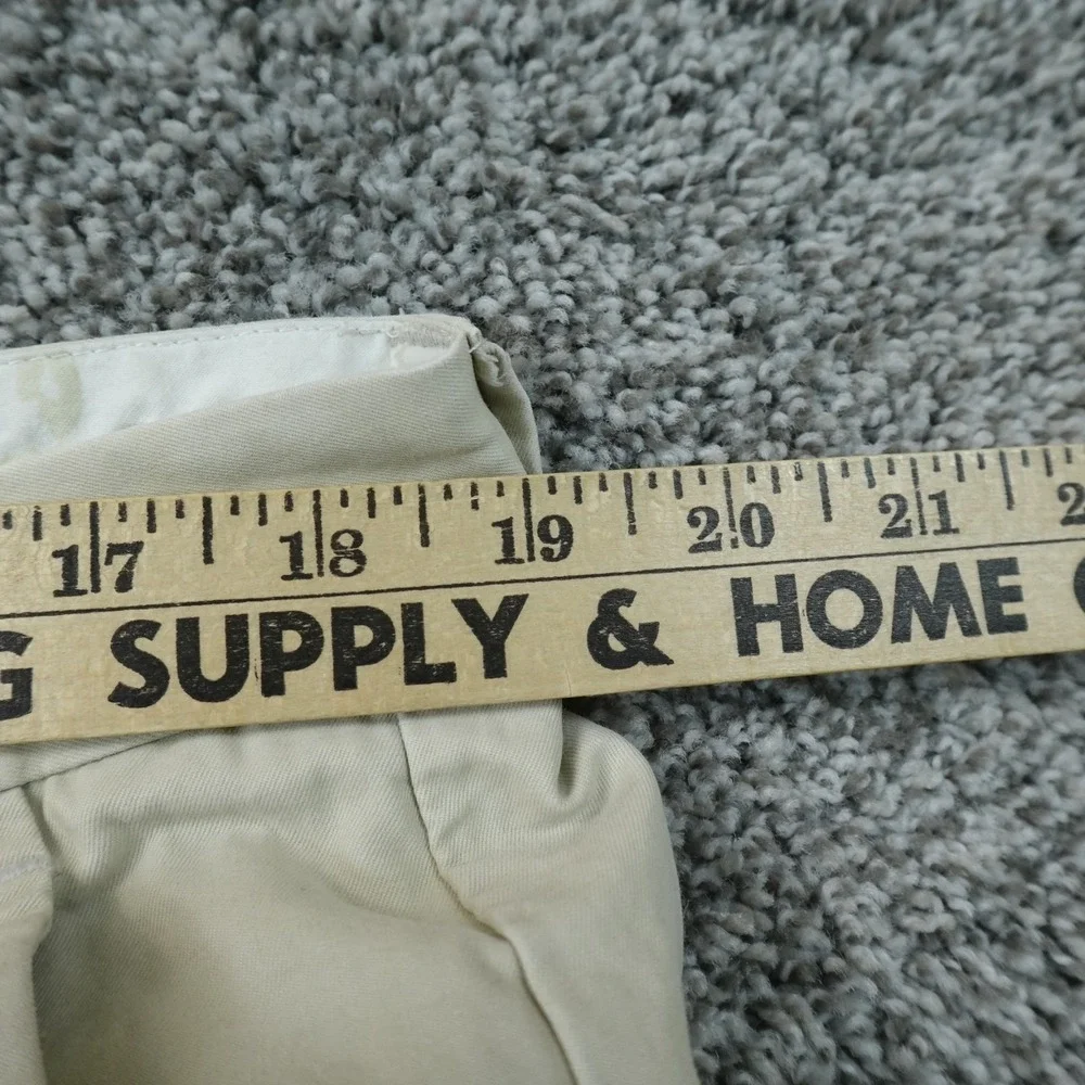 Tommy Bahama Pants Mens 38X32 Beige Tan Silk Chino Trouser Flat Front Straight